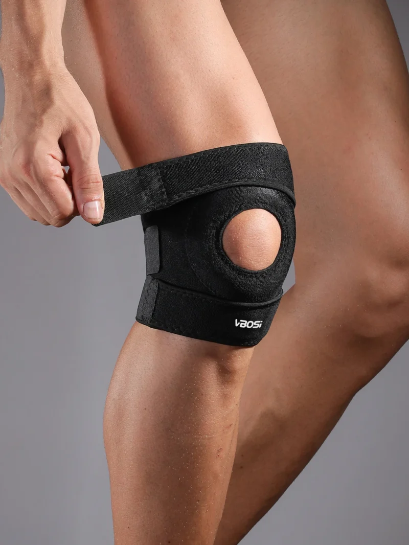 1 Pc Adjustable Knee Support Functional Brace with Open Patella Design