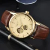 LONGLUX automatic watch elegant style wholesale mechanical wristwatches skeleton rome waterproof  mens watch men gift
