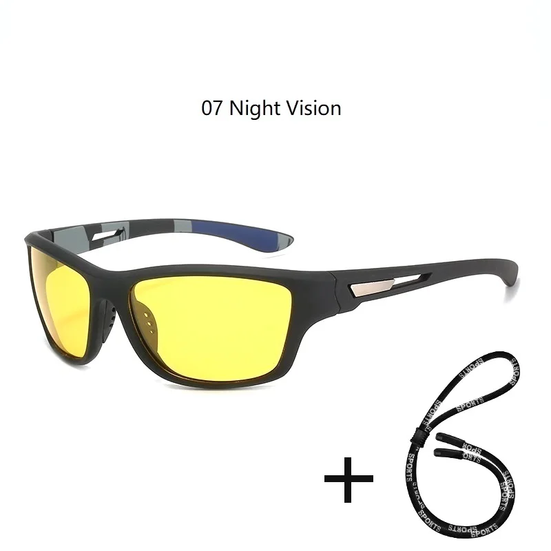 Men's Polarized Fishing Sunglasses With Glasses Chain For Men Women Driving Hiking Sun Glasses Fishing  UV400 Eyewear