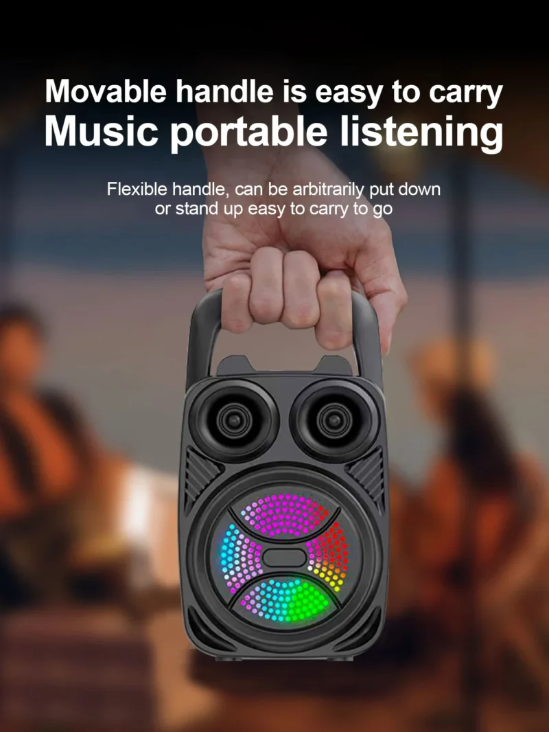 500mAh Bluetooth speaker Sound box high power bluetooth speakers TF Udisk karaoke handheld sound subwoofers for dancing