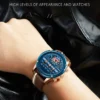 Luxury Mechanical Watch For Men Business Casual Watches Male Creative Men WristWatch Unique Rotate Date Leather Strap Watches