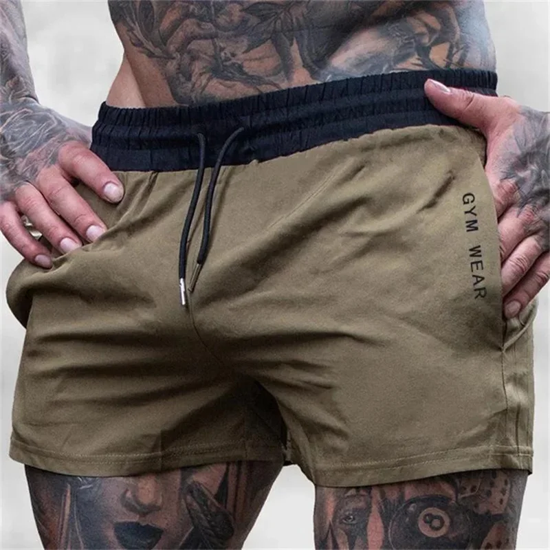 NEW Sports Trendy Quick-drying Three-point Pants Elastic Thin Running shorts Track And Field Training Pants Fitness Beach Shorts