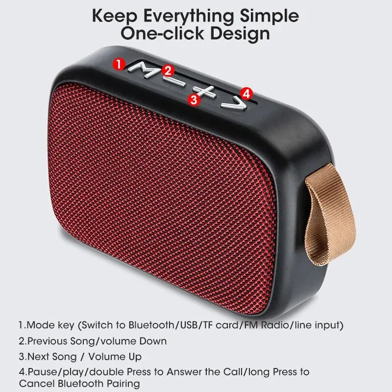 S45bbb903d1e2473c8c61e30daddc7083O.webp New Wireless Speaker Outdoor Portable Subwoofer Mini Speaker Home Cloth Card Speaker