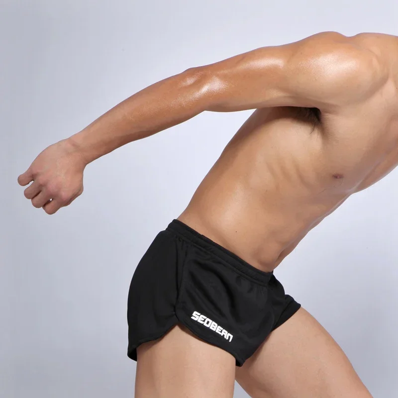 SEOBEAN MENS SPORTS RUNNING TRAINING SPRINT SHORTS