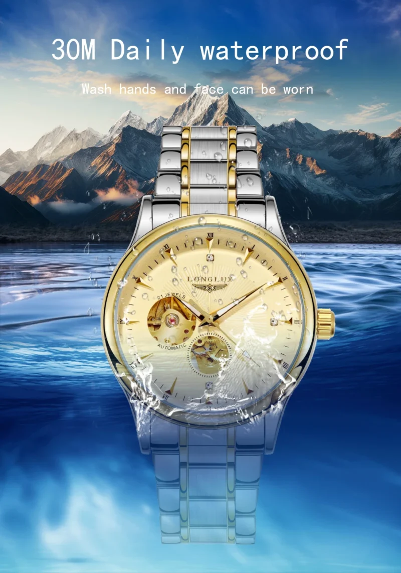 S4aaba747a72a4de09ea1fe6a49ee9b2aF.webp LONGLUX Men automatic mechanical watch elegant luxury watches waterproof skeleton business wholesale stainless steel gift watch
