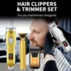 Professional Hair Clipper and Trimmer Set Men Electric Razor Shavers Beard Trimmer Rechargeable Barber Clippers Haircut Kit