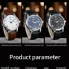 LONGLUX automatic man watch wholesale mechanical watches simple versatile date waterproof fashion leather man watch men gift