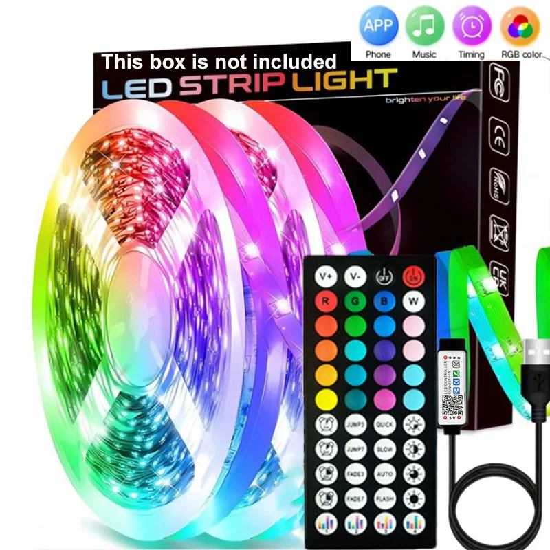 S5687ed43a42d4b2da1b3f66d932a7de7g.webp WIFI Led Lights for Room Music Sync RGB Led Strip Lights 10m 20m 30m Flexible Ribbon for Room Bedroom Gaming Decor TV Backlights
