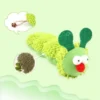Cat plush toy pet amusing cat to relieve boredom interactive scratch-resistant and bite-resistant green animal toy