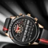 Luxury Mechanical Watch For Men Business Casual Watches Male Creative Men WristWatch Unique Rotate Date Leather Strap Watches