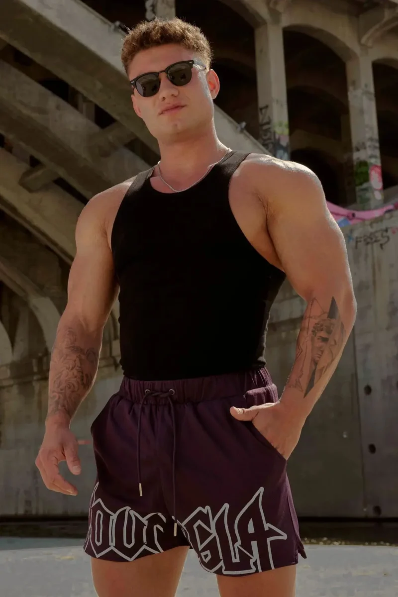 YA Men's Summer Sports Bodybuilding Fitness Quick Drying Breathable Casual Shorts Outdoor Running Basketball Training Shorts