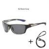 Men's Polarized Fishing Sunglasses With Glasses Chain For Men Women Driving Hiking Sun Glasses Fishing  UV400 Eyewear