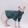 Sphynx Cat Clothes Pet Baby Soft Cotton Winter Cat Outfit for Cornish Solid Color Devon Hairless Cat Sweater Costume Pet Clothes