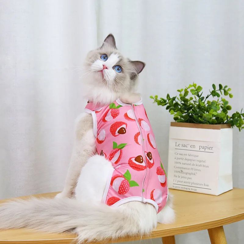Cat Anti-licking Sterilization Clothes Pet Surgery Suit for Small Dog Cat Weaning Breathable Puppy Anti-scratch Body Strap Vest