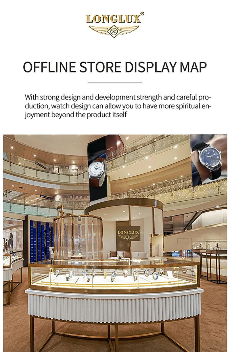 LONGLUX automatic man watch wholesale mechanical watches simple versatile date waterproof fashion leather man watch men gift