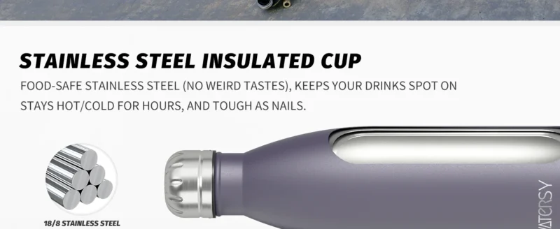 500ML Stainless Steel Thermal Bottle Double Vacuum Flasks Insulated Cup for Hot and Cold Sports Water Bottle Car Travel Mug