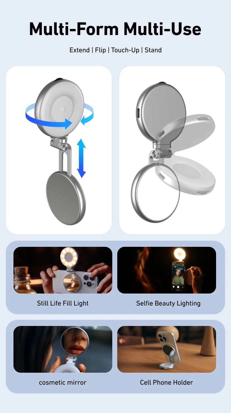 TELESIN Phone Camera Shoot Hand Grip Magnetic Smart Phone Holder Shooting Aid Remote Control Handle For Iphone Android Phone