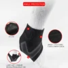 1PC Adjustable Ankle Support Pad Ankle Sleeve Pressure Anti-Spinning Elastic Breathable Support Fitness Sports Safety Prevention