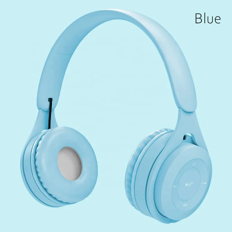 Y08 Wireless Bluetooth Headphone  Macaron Headphones Stereo Headband Gaming Headset with Mic Gamer Girl Gift for Mobile Tablet