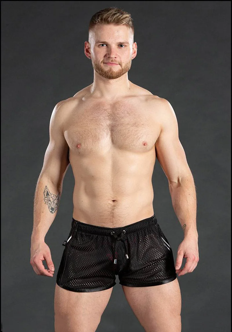 Men's sweatpants hole dry breathable sexy beach outdoor casual three-quarter pants（MNDK-05)