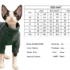 Sphynx Cat Clothes Pet Baby Soft Cotton Winter Cat Outfit for Cornish Solid Color Devon Hairless Cat Sweater Costume Pet Clothes