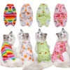 Cat Weaning Sterilization Suit Small Dog Cats Jumpsuit Anti-lick Recovery Clothing After Surgery Cute Print Pet Care Clothes