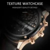 Luxury Mechanical Watch For Men Business Casual Watches Male Creative Men WristWatch Unique Rotate Date Leather Strap Watches