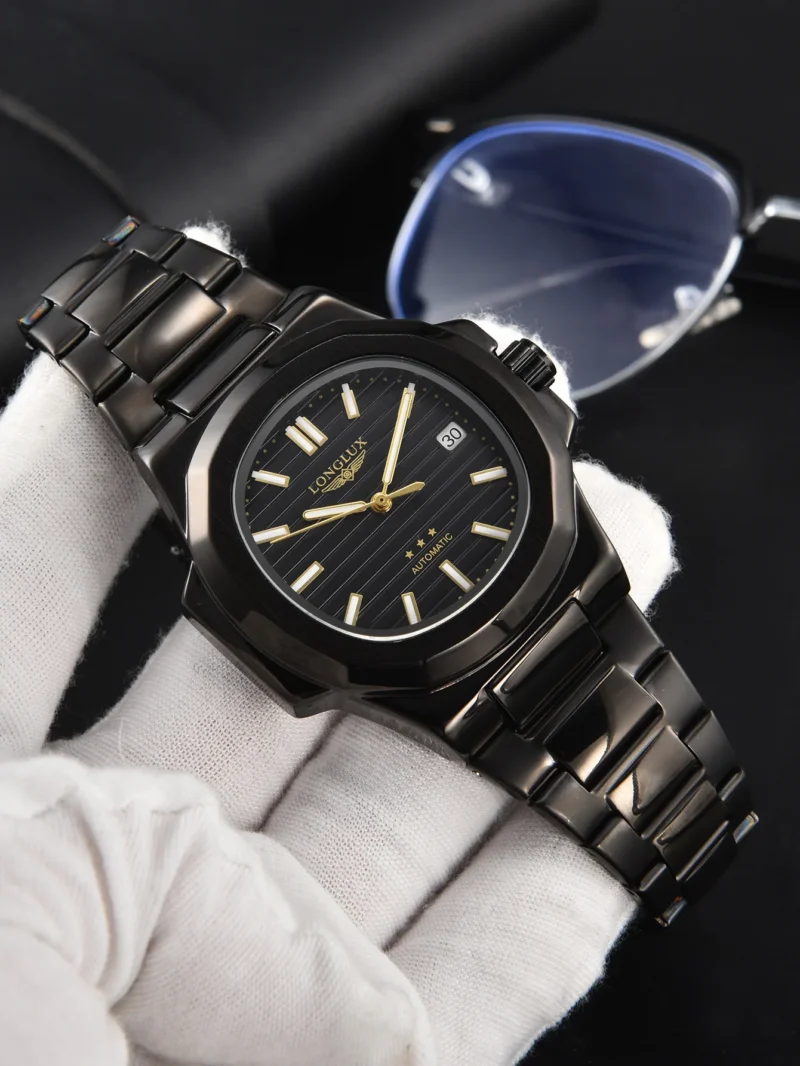 S891cec6ecabc4a978f740e9ae9fb494eZ.webp LONGLUX automatic watch business luxury mechanical wristwatches wholesale steel date waterproof mens watch men gift