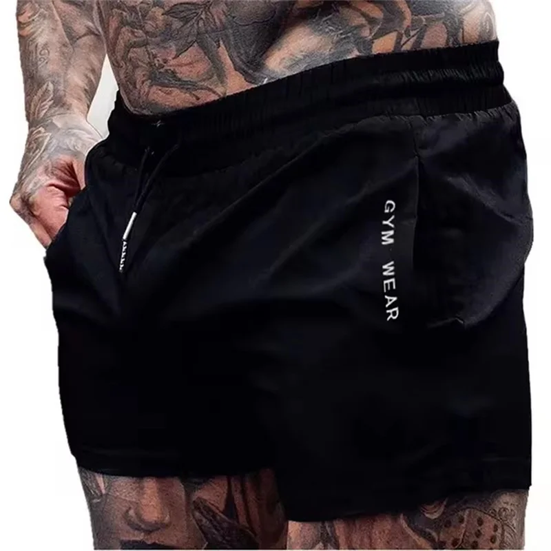 NEW Sports Trendy Quick-drying Three-point Pants Elastic Thin Running shorts Track And Field Training Pants Fitness Beach Shorts