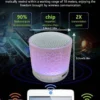 Wireless Mini Speaker, Subwoofer, Dazzle Crackle 7 Colour Light Wireless Mini Speaker, Portable Small Speaker