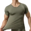Ice Silk T Shirt for Men Summer Breathable Short Sleeve Tops Men's Quick Dry T-shirt Trainer Slim Tops
