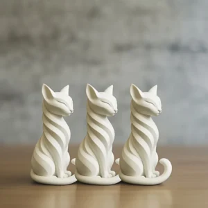 A cat sculpture with elegant creative space, European elegant home art, creating space, European creative figurines
