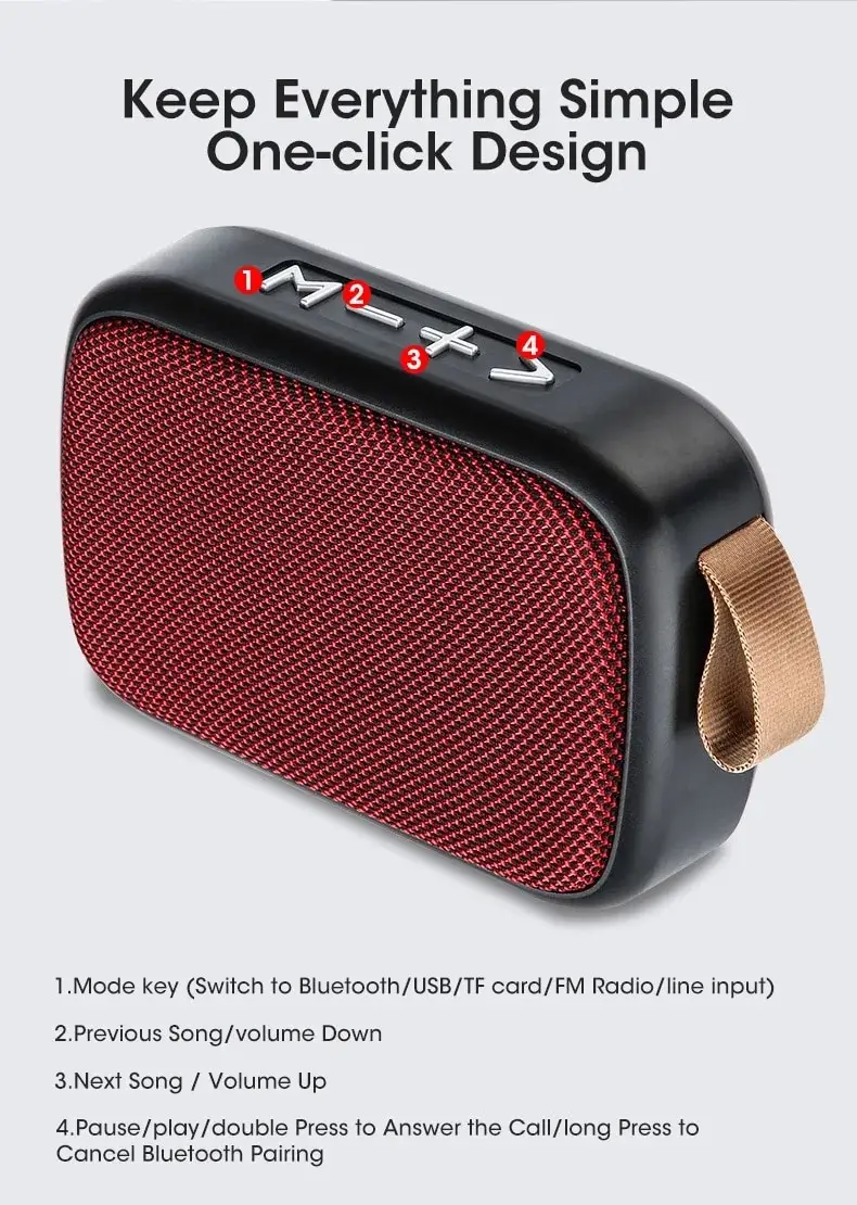 S92c53683bba140bea72409d7cf760a42u.webp New Wireless Speaker Outdoor Portable Subwoofer Mini Speaker Home Cloth Card Speaker