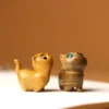 Charming Wooden Kitten Figurine Handcrafted Cat Decor for Home Perfect Gift Idea Cat Figurine Cat Accessories Decoration Crafts