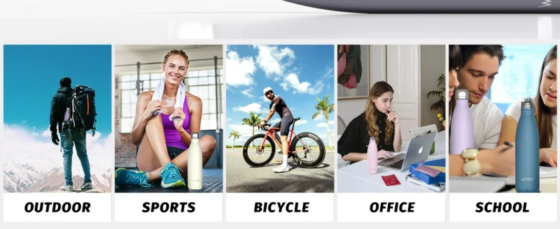 500ML Stainless Steel Thermal Bottle Double Vacuum Flasks Insulated Cup for Hot and Cold Sports Water Bottle Car Travel Mug