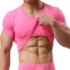 Ice Silk T Shirt for Men Summer Breathable Short Sleeve Tops Men's Quick Dry T-shirt Trainer Slim Tops