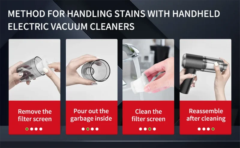 Portable Small Vacuum Cleaner For Multi Purpose Vehicles Small Household Pump Handheld Car Vacuum Cleaner