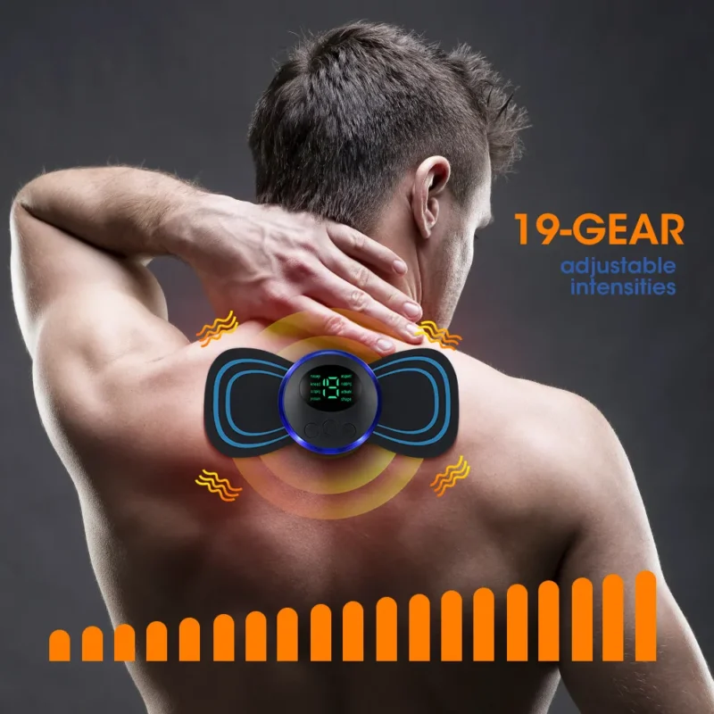 Sa38a74ab570e4adfa6b0f7f62b923a386.webp Electric Neck Massager EMS Muscle Massage Stimulator Low Frequency Instrument Back Cervical Calf Patches Pain Joints Mini Device