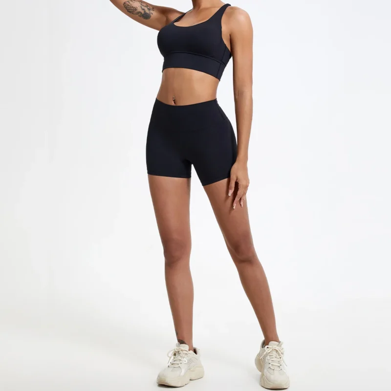 Sa4fa74804a0649009b0c3237e81656c0D.webp Hearuisavy Running Sports Shorts Women Buttock Lift Gym Leggings Women Cycling Slim Fit Workout Shorts High Waist Yoga Shorts