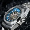 LONGLUX Men automatic mechanical watch luxury watches waterproof skeleton business cheap wholesale stainless steel gift watch