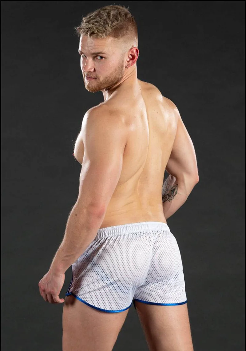 Men's sweatpants hole dry breathable sexy beach outdoor casual three-quarter pants（MNDK-05)