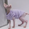 DUOMASUMI Summer Cat Vest for Hairless Breeds - Stretch Cotton & Ultra-Soft Cooling Top for Sphynx, Devon Rex& Abyssinian Cats