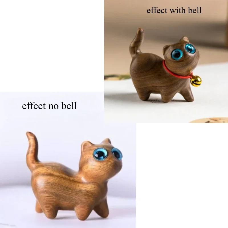 Charming Wooden Kitten Figurine Handcrafted Cat Decor for Home Perfect Gift Idea Cat Figurine Cat Accessories Decoration Crafts