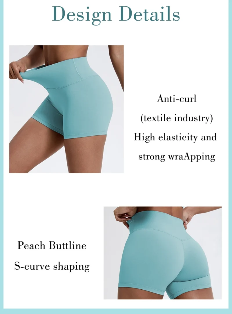 Sac87143435794e7d82e9319f510a7baeS.webp Hearuisavy Running Sports Shorts Women Buttock Lift Gym Leggings Women Cycling Slim Fit Workout Shorts High Waist Yoga Shorts