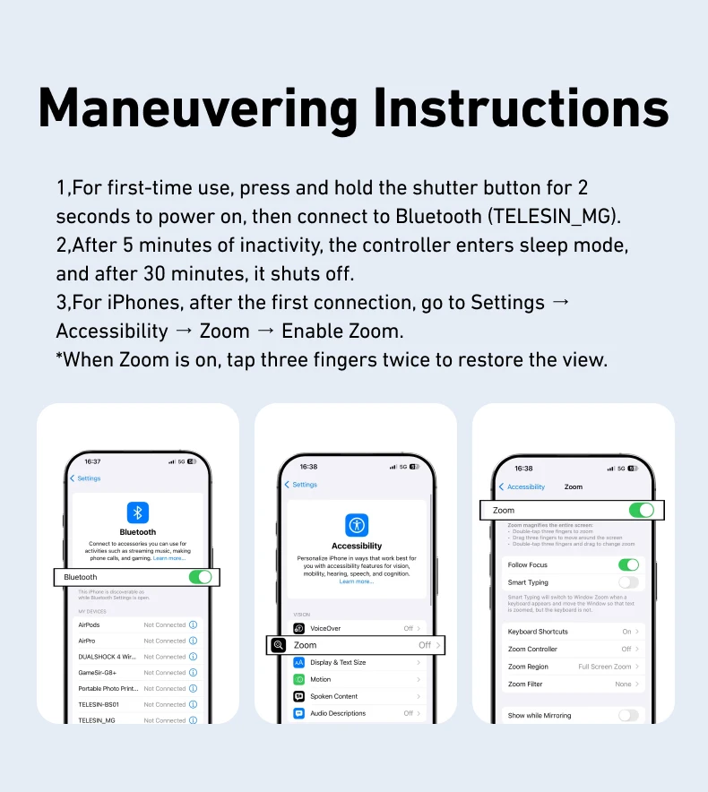 TELESIN Phone Camera Shoot Hand Grip Magnetic Smart Phone Holder Shooting Aid Remote Control Handle For Iphone Android Phone