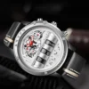 Luxury Mechanical Watch For Men Business Casual Watches Male Creative Men WristWatch Unique Rotate Date Leather Strap Watches