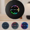 Waterproof Bluetooth Speaker with Colorful LED Lights, Strong Suction Cup & Phone Holder, Portable Mini Speaker for Outdoor/Show