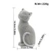 Cat Statue Resin Collectible Art Crafts Creative Animal Sculpture Tabletop Ornament for Cabinet Shelf Entrance Bookshelf Bedroom
