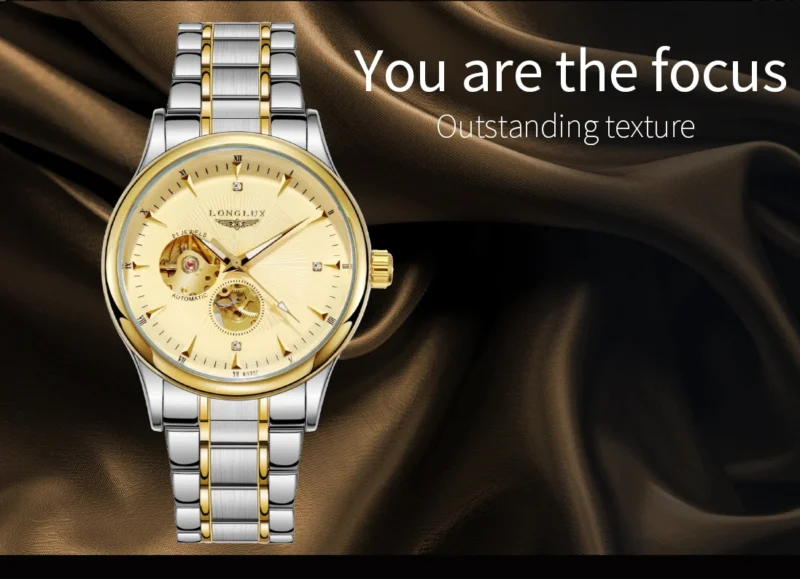 Sbebee126b4c147e2b03549e67d4629e5a.webp LONGLUX Men automatic mechanical watch elegant luxury watches waterproof skeleton business wholesale stainless steel gift watch