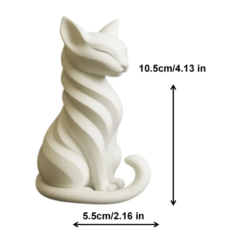 A cat sculpture with elegant creative space, European elegant home art, creating space, European creative figurines
